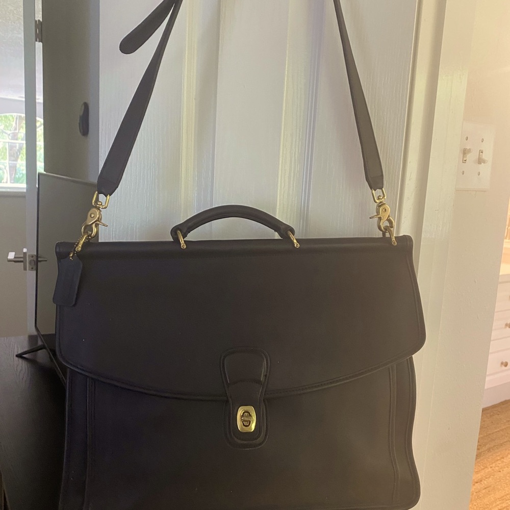 Coach saddle bag briefcase